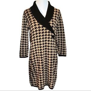 ⚫️ CALVIN KLEIN houndstooth sweater dress
